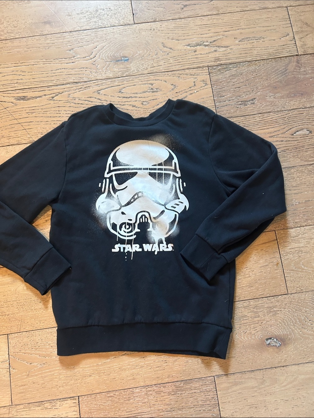 Star Wars Black Crewneck with White Stormtrooper Graphic